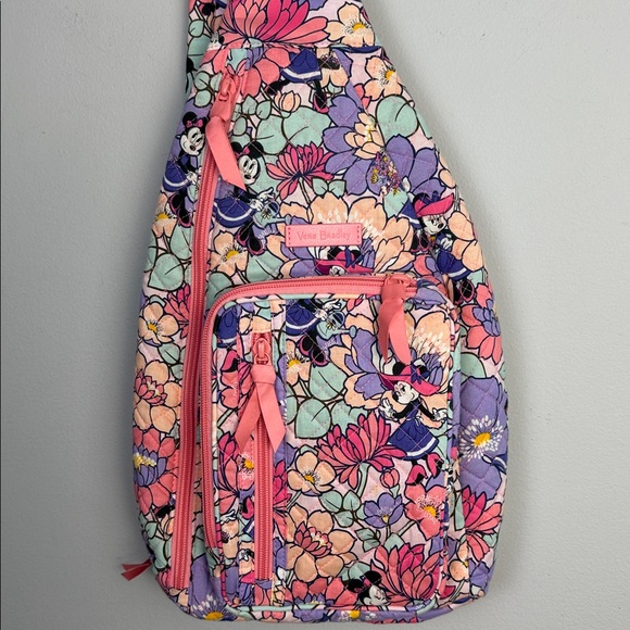 Disney Vera Bradley Minnie Mouse Large Sling Bag Backpack in Garden Party 2021 - Picture 4 of 16